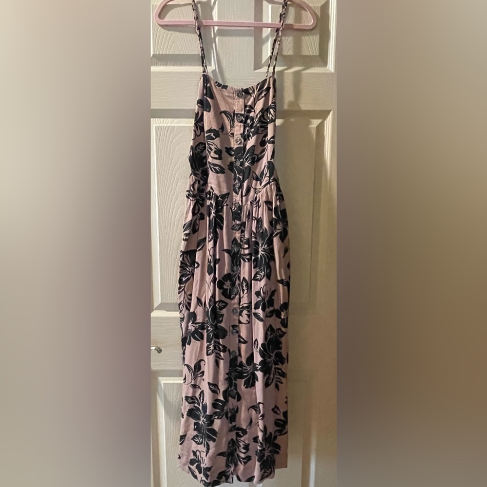 free people dress mauve tie around size large the perfect sundress